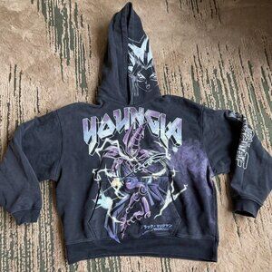 YoungLA x Yu-Gi-Oh Dark Magician Hoodie Black Size Large Anime Collab